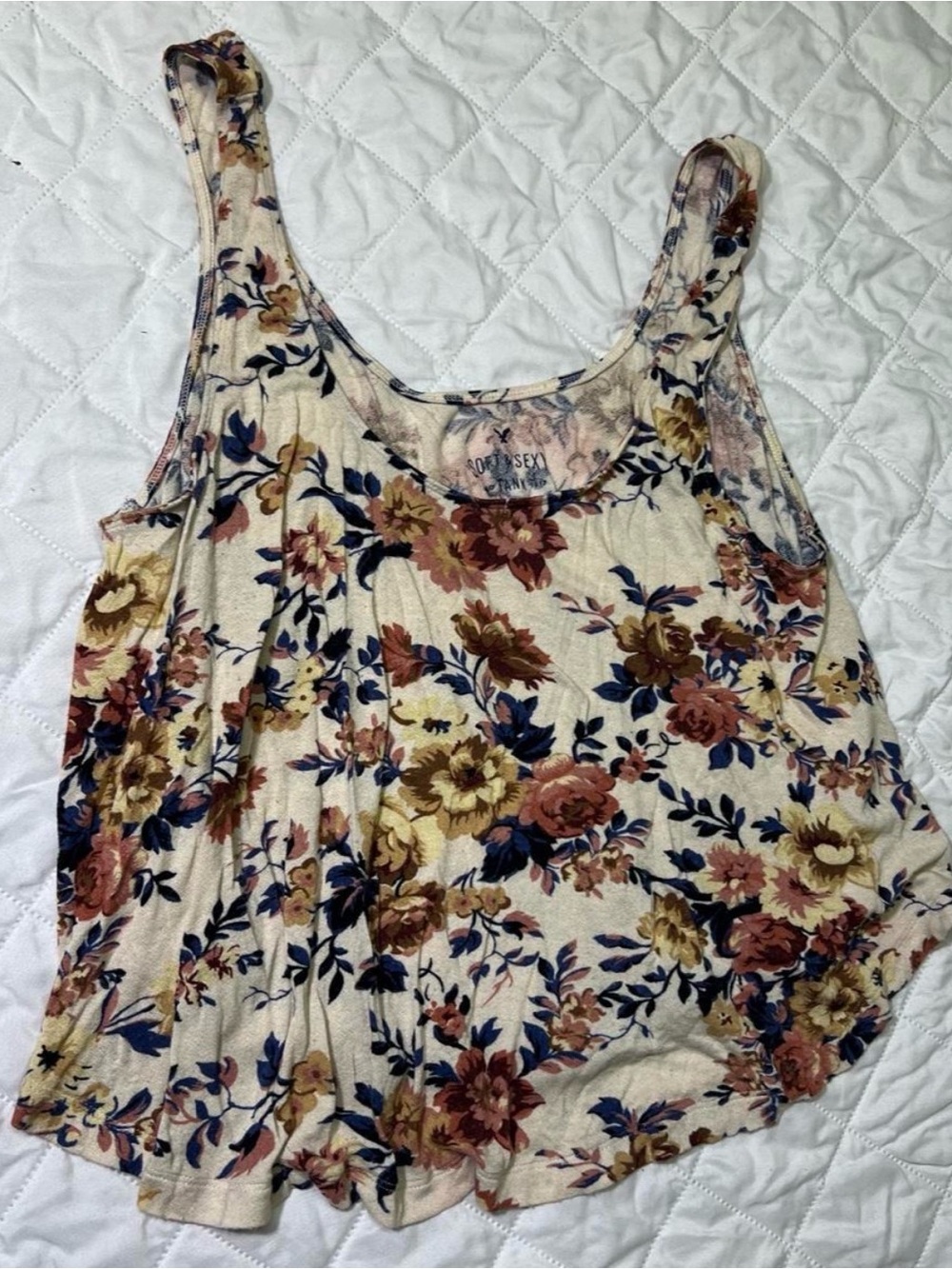 American Eagle Soft and Sexy Floral Swing Tank Top